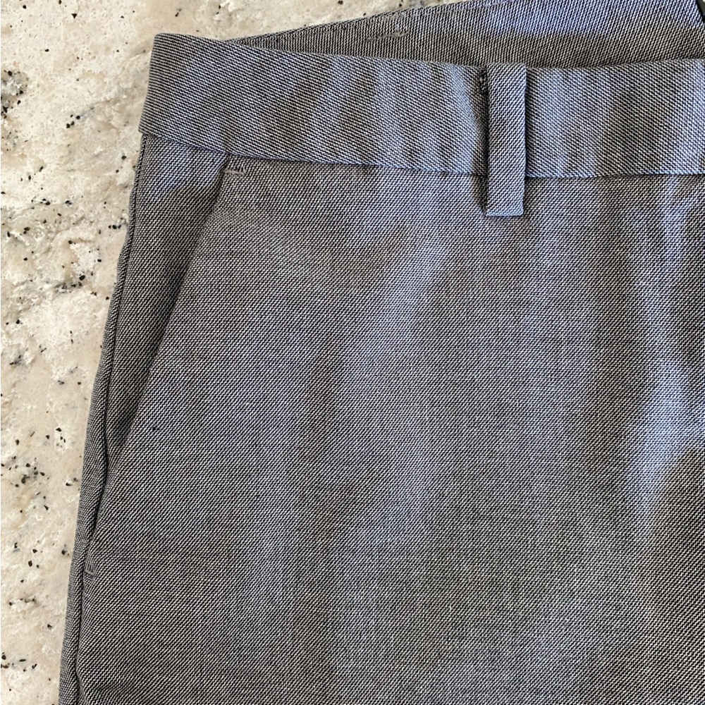 EUC Ann Taylor Petite charcoal grey flat front trousers, size 6P Curvy - Picture 2 of 4